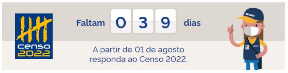 Brazil Census 2022 countdown logo