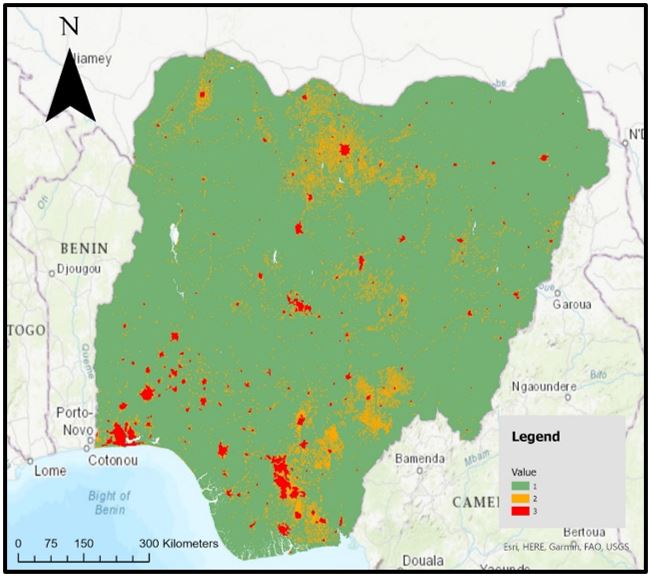 WorldPop Bottom-up GHS-DUG Output, Nigeria 2020