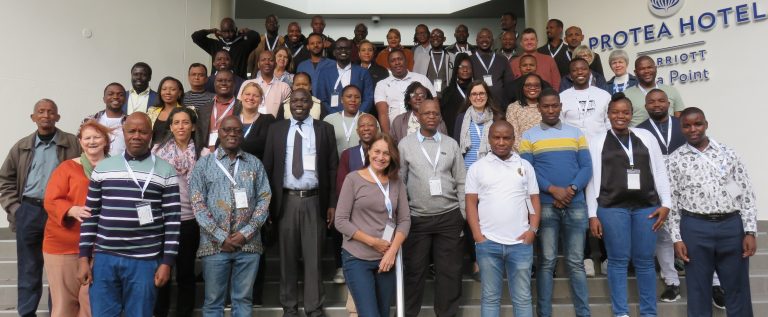 Heather Chamberlain with facilitators and participants at DHIS2 workshop in Cape Town South Africa.