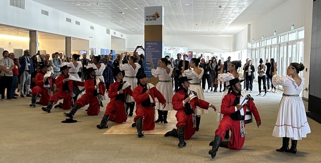 Dancing at the festival de Datos, Uruguay