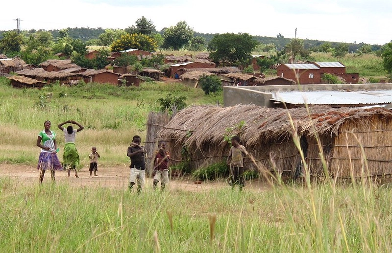 Photo of a Malawi village.