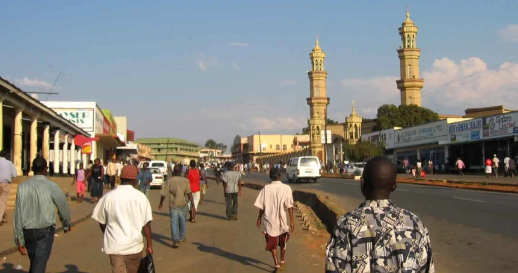 Photo of a street in Lilongwe, Malawi