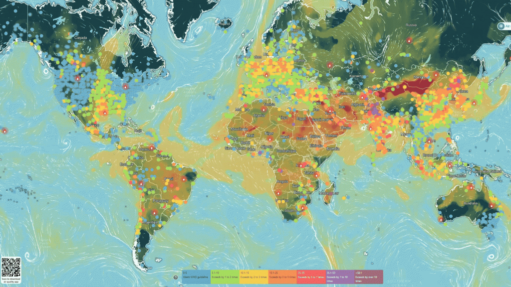 animation of UNEP IQAir Platform home page