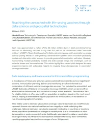 Cover of UNICEF Reach the Unreached report