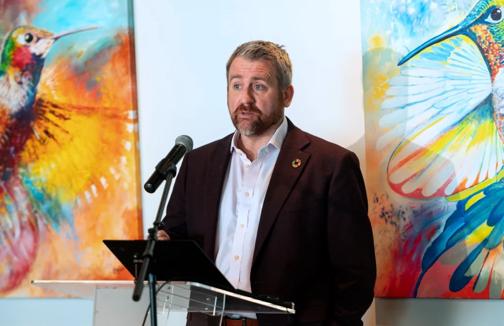 Photo of Ian Coady addressing CARICOM workshop meeting, Barbados, March 2026