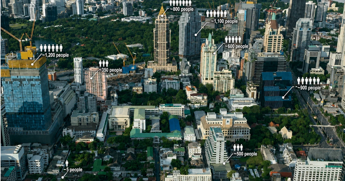 Aerial photo of Bangkok, Thailand