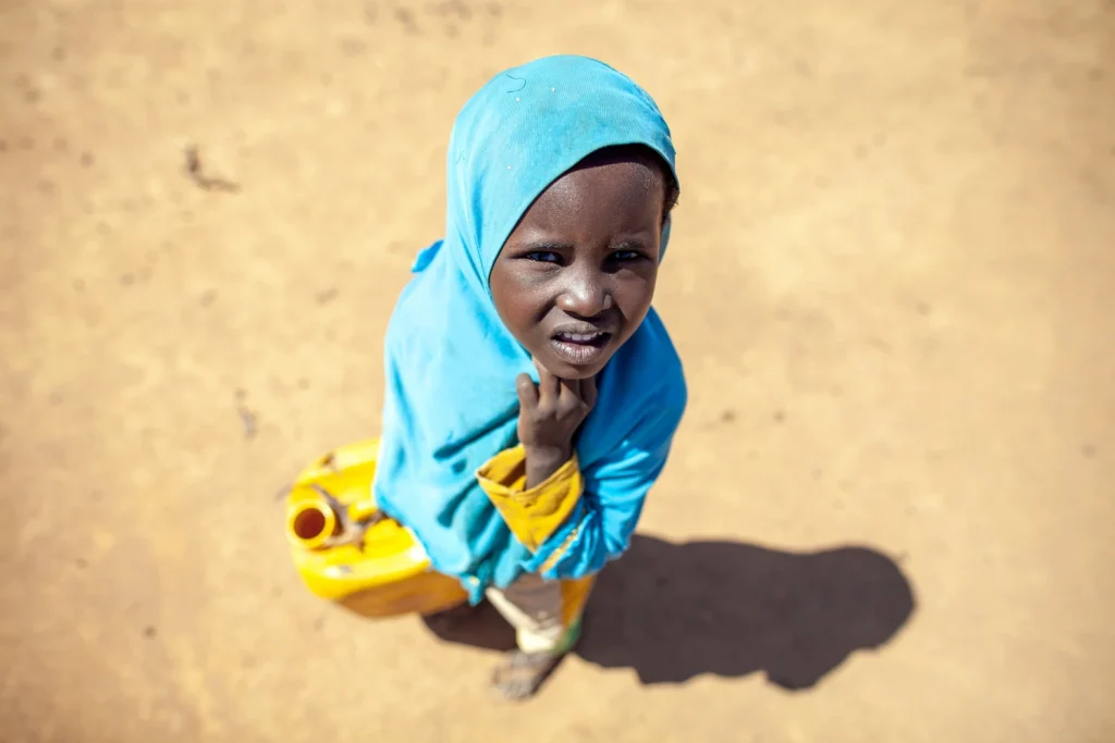 Photo of Child fetching water in northwest Somalia