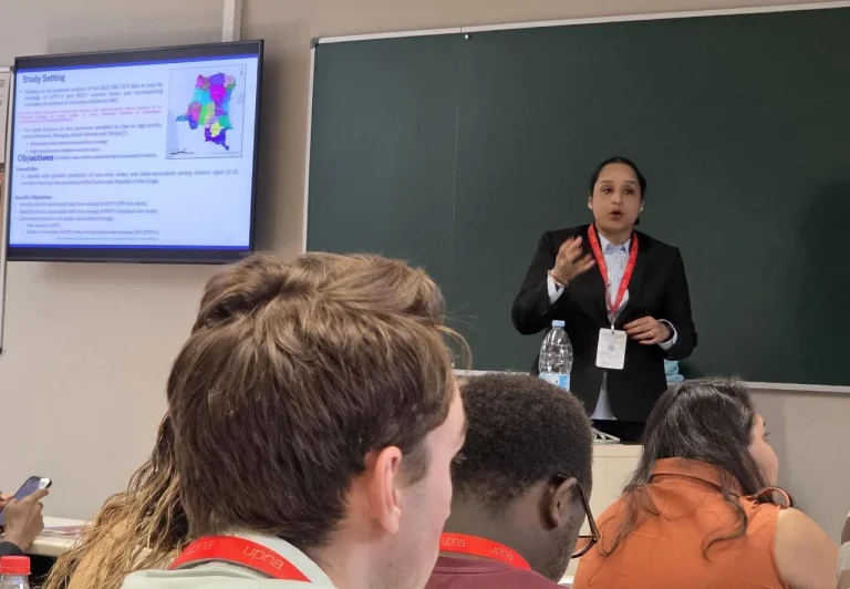 Krishnavenni K S presenting at GEOMED 2026