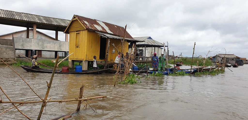 Photo of a stilt village in Benin