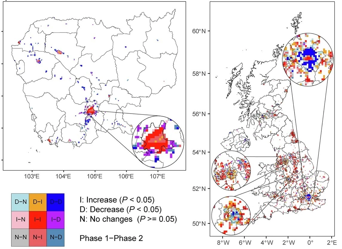 Image illustrating population changes in UK