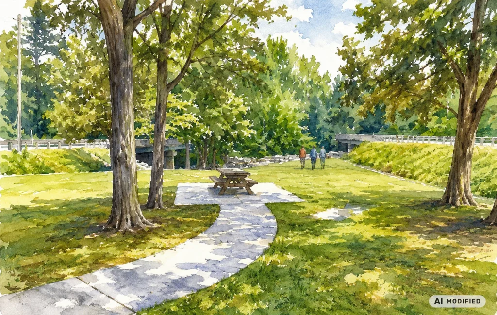 AI modified image of Wayside Park, Virginia, USA