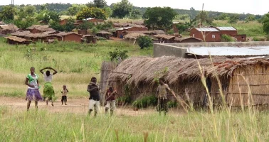 Photo of a Malawi village.