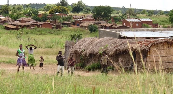 Photo of a Malawi village.