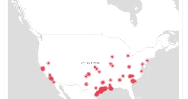 Screen capture of Greenpeace "Every Breath You Take" interactive map portal
