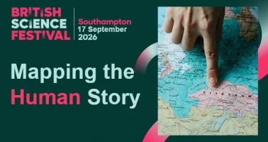 Event banner for mapping the human story event