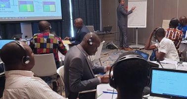 Sarchil Qader presenting the preEA tool, Benin