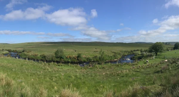 Photograph of the Leaghany River from Ballymongan Road, Tyrone