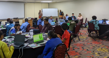 Photo of workshop in progress, Papua New Guinea