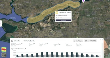 Screen capture of Population Explorer interface