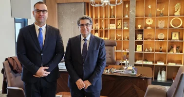 Photo of Dr Sarchil Qader with Dr Salahalddin Saeed the President of Komar University of Science and Technology