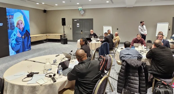 Photo of conference hall with delegates at a UNICEF–MICS–WorldPop Regional Workshop for the Arab States in Amman, Jordan