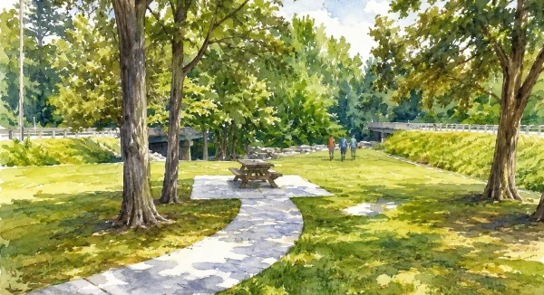 AI modified image of Wayside Park, Virginia, USA
