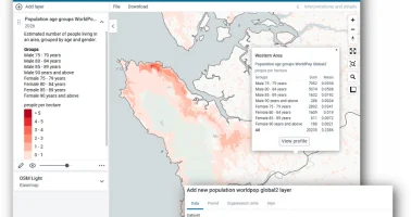 Graphic image of DHIS map interface