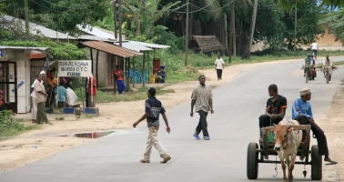 Photo of a street scene in Zanzibar