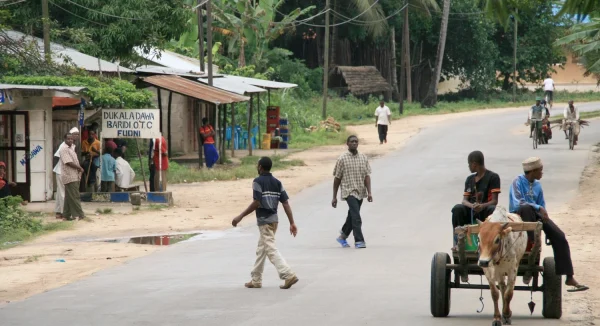Photo of a street scene in Zanzibar